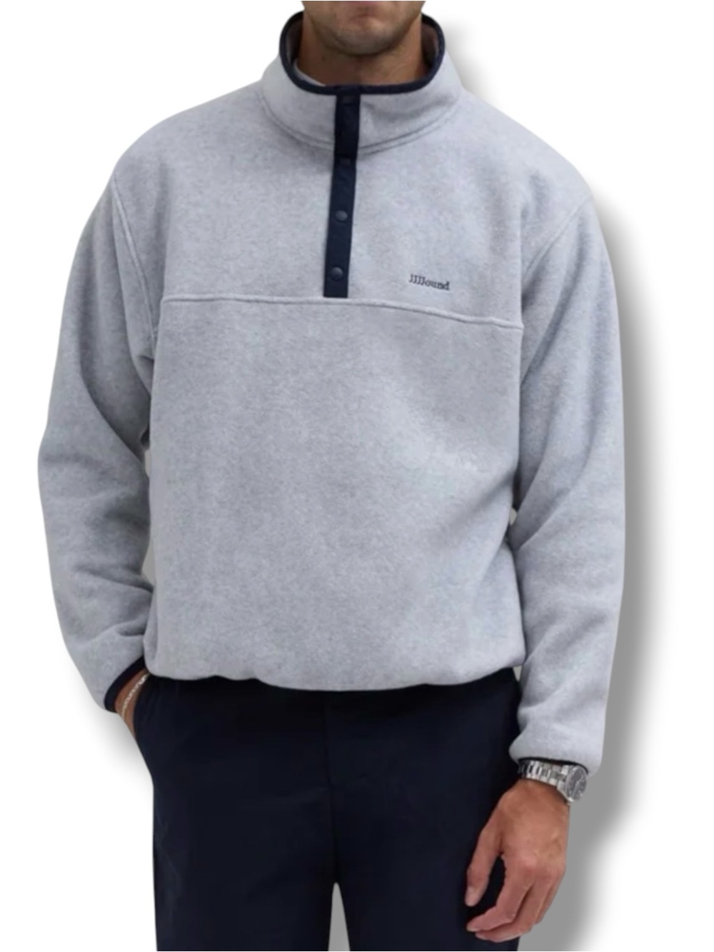 JJJJound Camper Pola Fleece Ash/Navy Size XXL Made in Japan